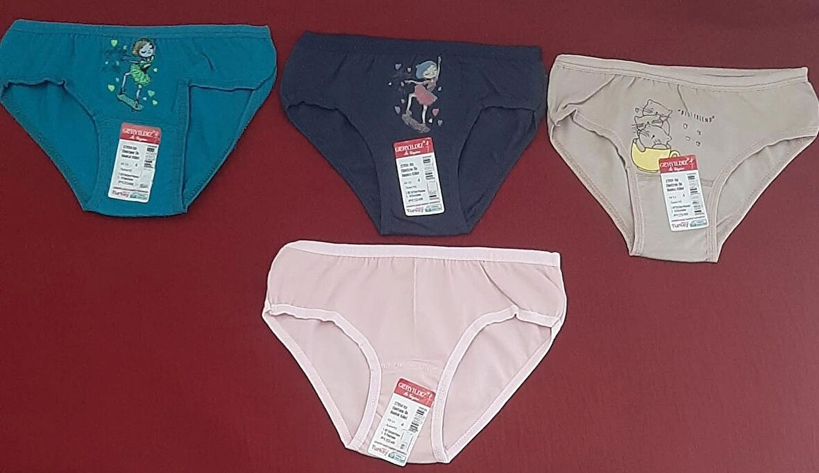 Kız Çocuk Silip Külot Paket İçeriği 4 Adet