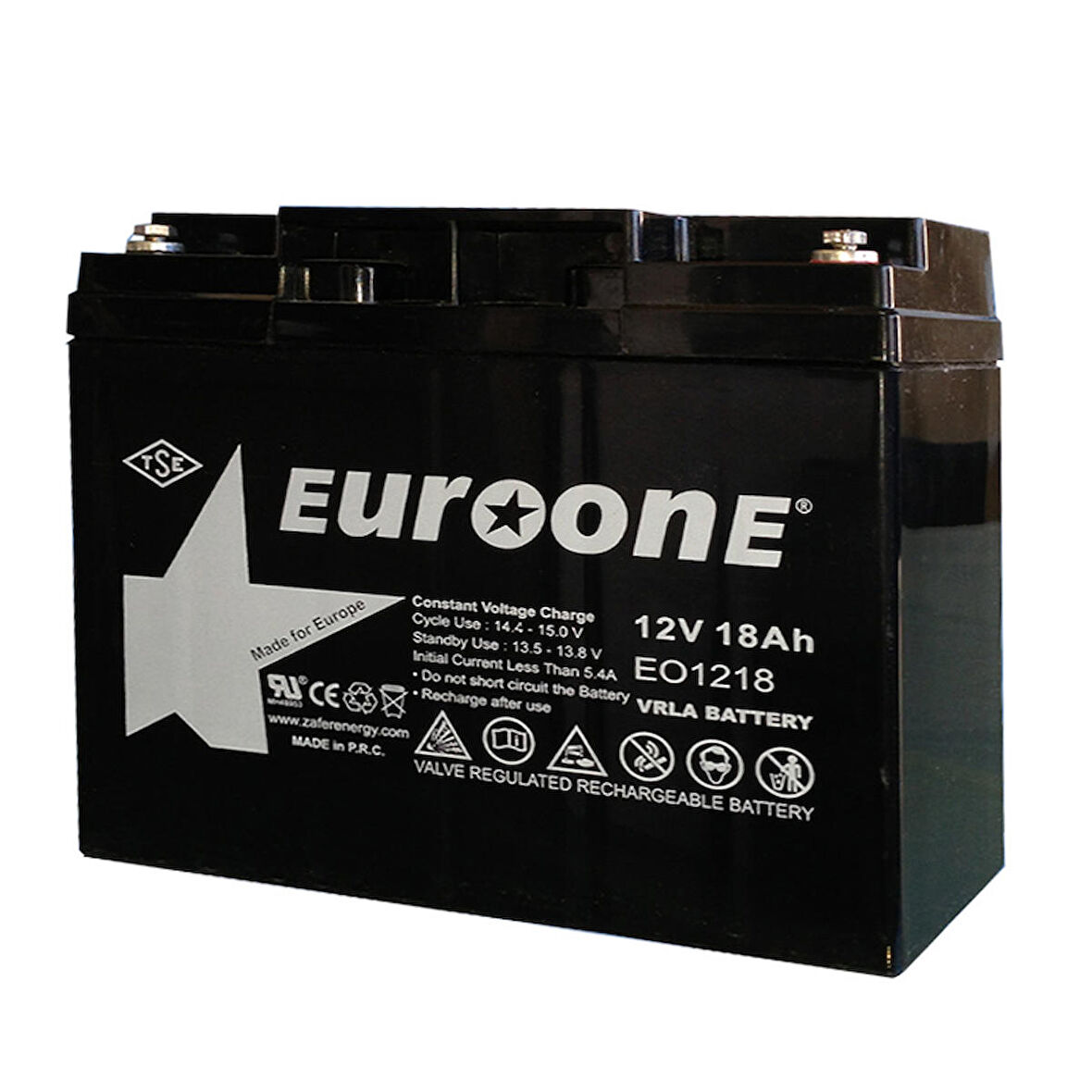 EUROONE EO1218 12 VOLT - 18 AMPER AKÜ (181 X 76 X 167 MM)