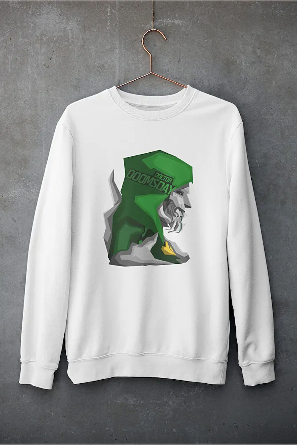 Doctor Baskılı Unisex Sweatshirt, Oversize Marvel Doomsday Sweatshirt