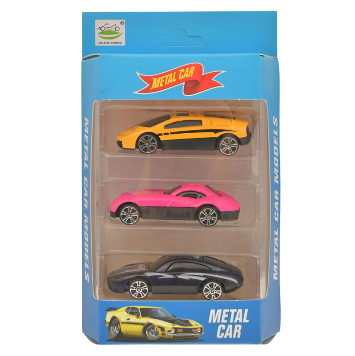 3'lü Metal Araba Seti 1:64 Ölçekli