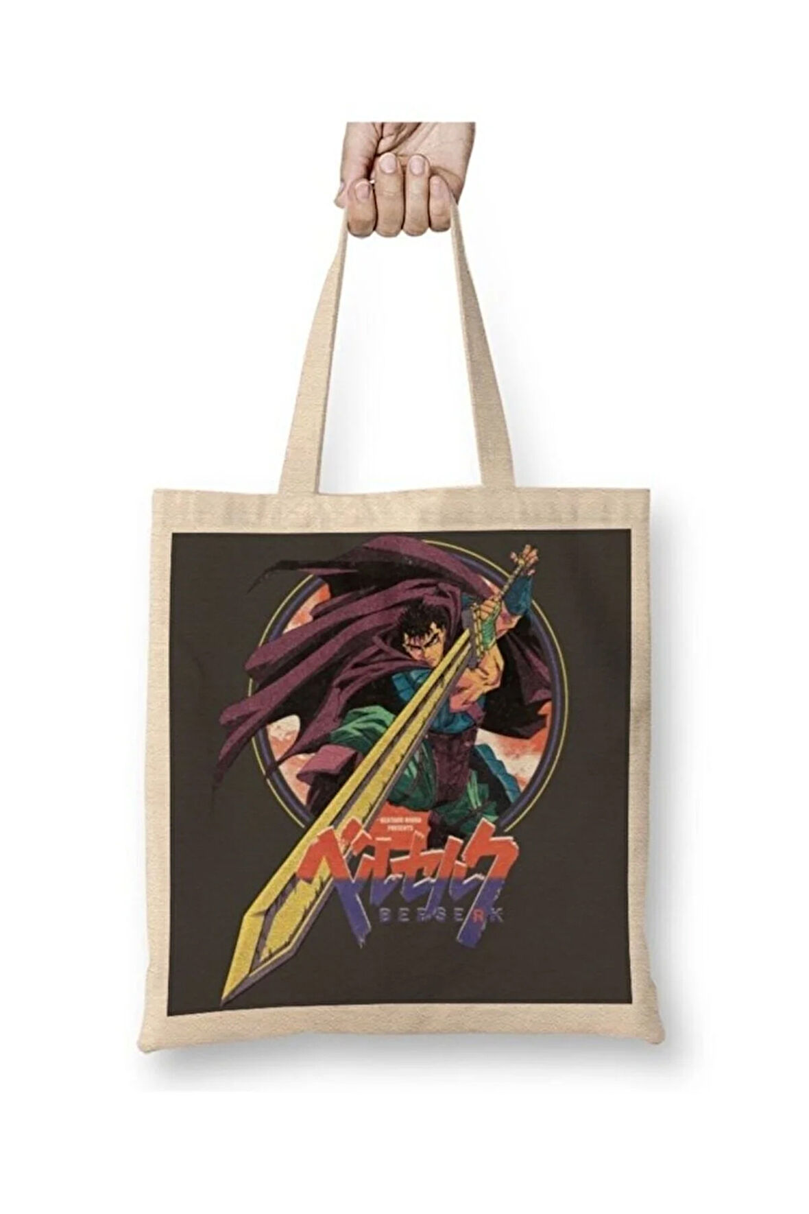 Berserk Anime Bez Çanta Uzun Saplı Alışveriş Çantası Plaj Çantası