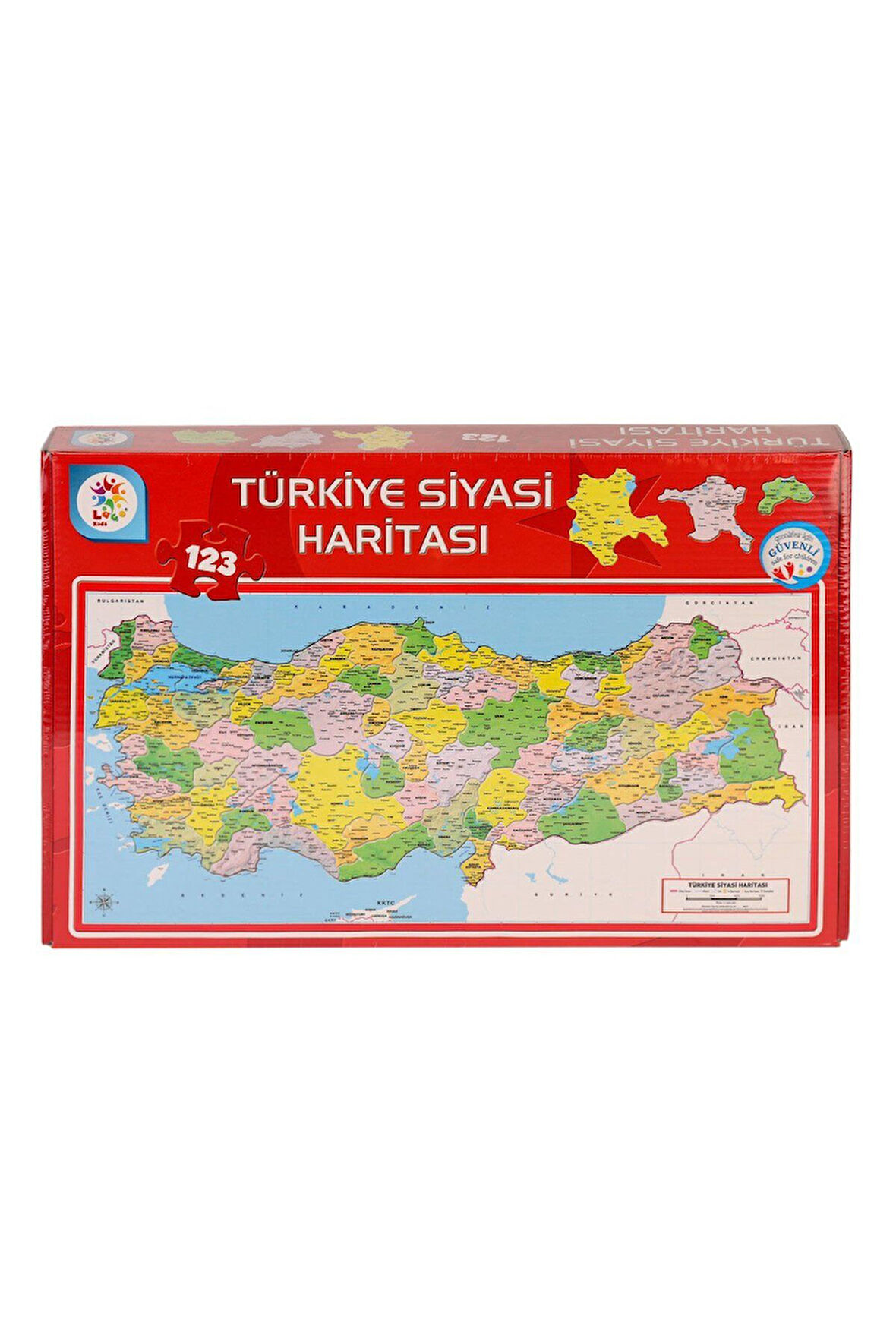 Siyasi Harita Puzzle 64x32CM 123 Parça
