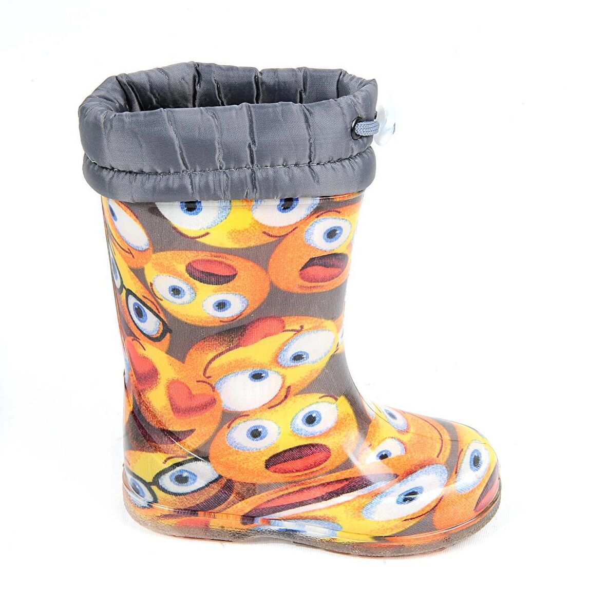 Ayakcenter 21-14 Srb Gri Emoji Kürklü Erkek Çocuk Çizme