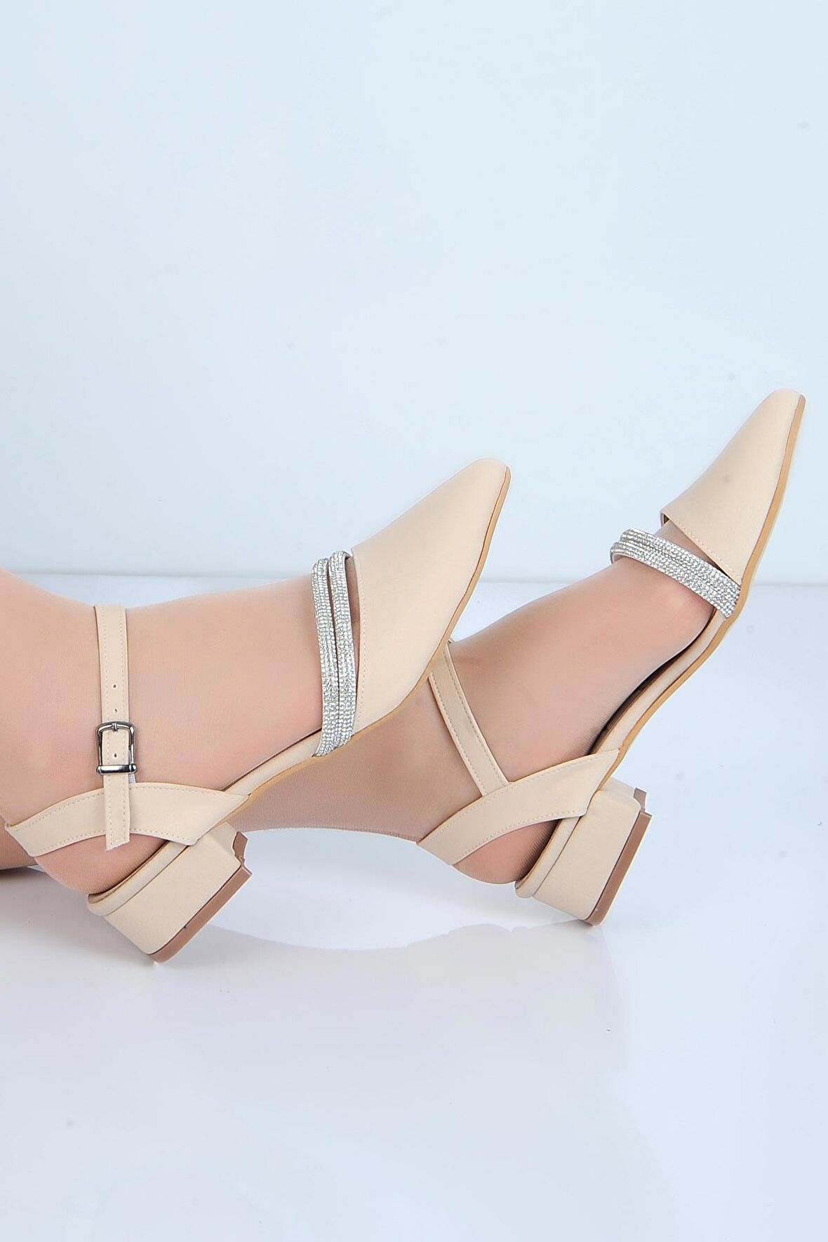 Crista 24-07 Saten 3Cm Topuklu Kadın Ayakkabı
