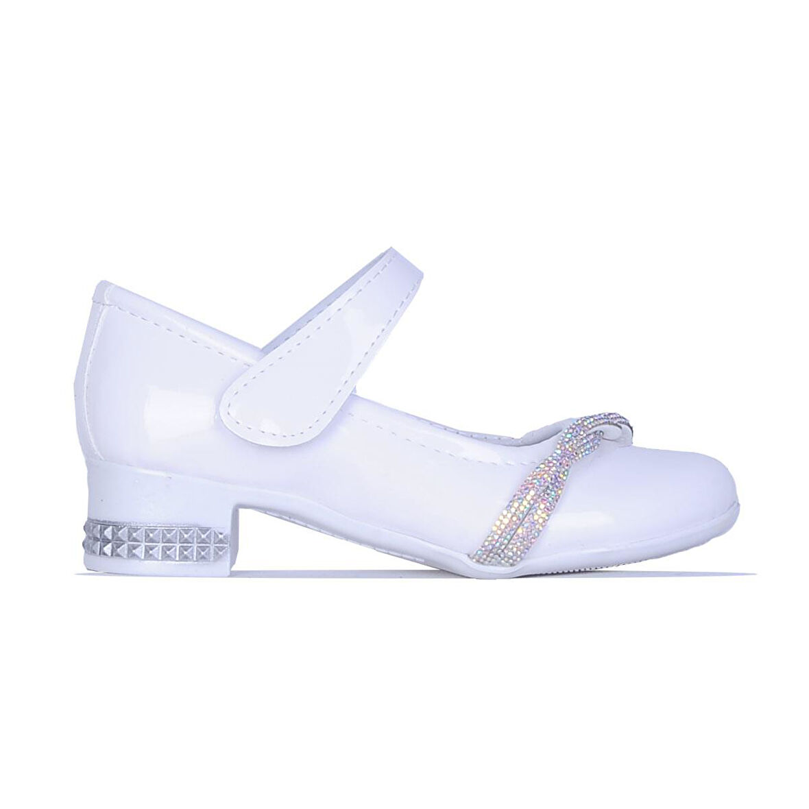 Ayakcenter 25-Herbebe Taşlı 3Cm Kız Çocuk Topuklu Ayakkabı