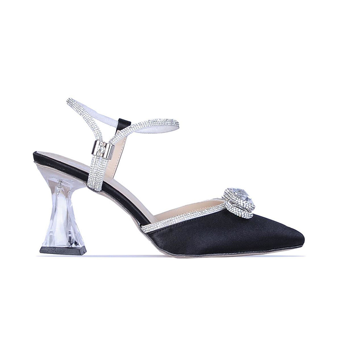 Ayakcenter By1 Ayışığı Saten 7Cm Kadın Topuklu Ayakkabı