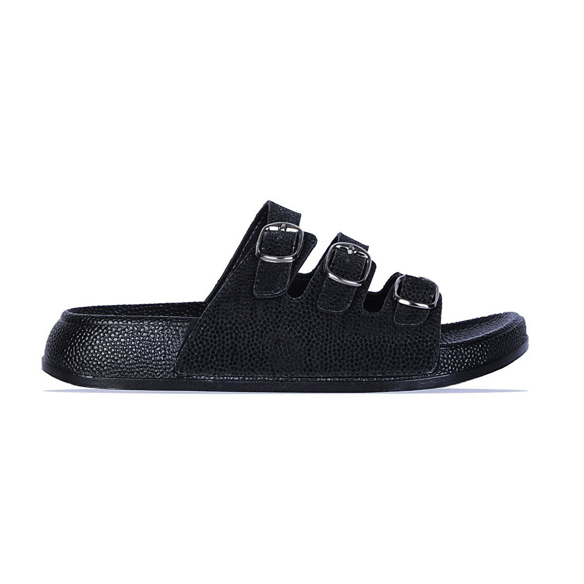 Pienn 3 Tokalı Simli Kadın Düz Terlik