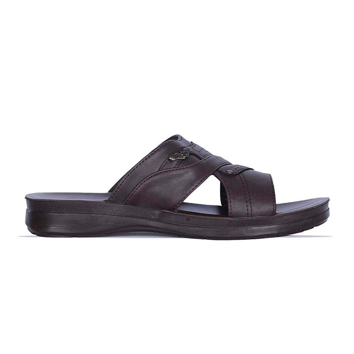 Ayakcenter 158-1 Soylu Kahve Günlük Yazlık Erkek Terlik