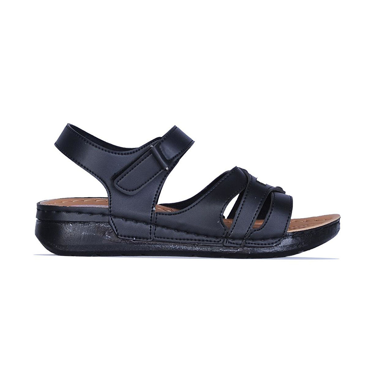 Ayakcenter 1108 Serra Cırtlı Kadın Düz Sandalet