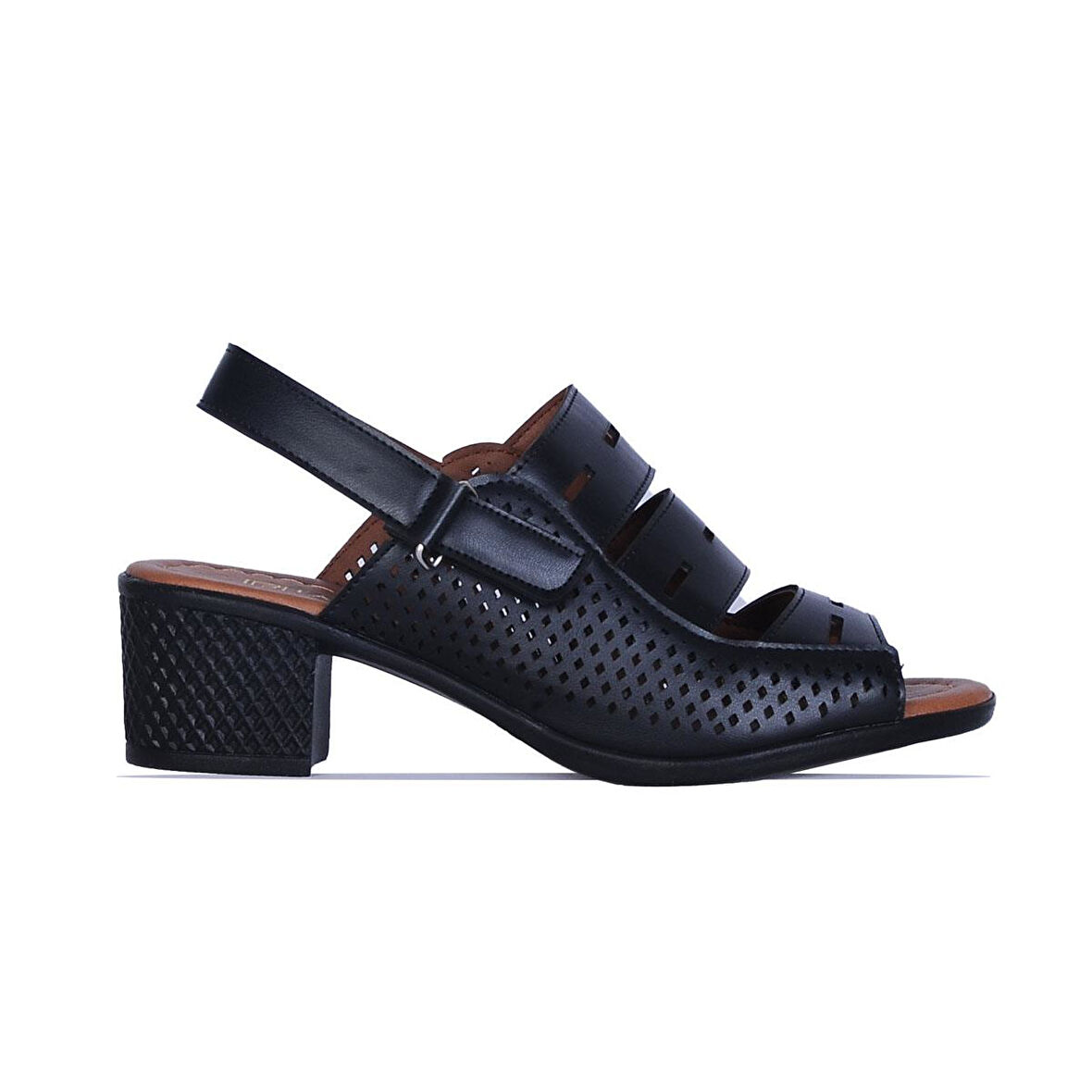 Ayakcenter Fl2 Siyah 5cm Kadın Topuklu Sandalet