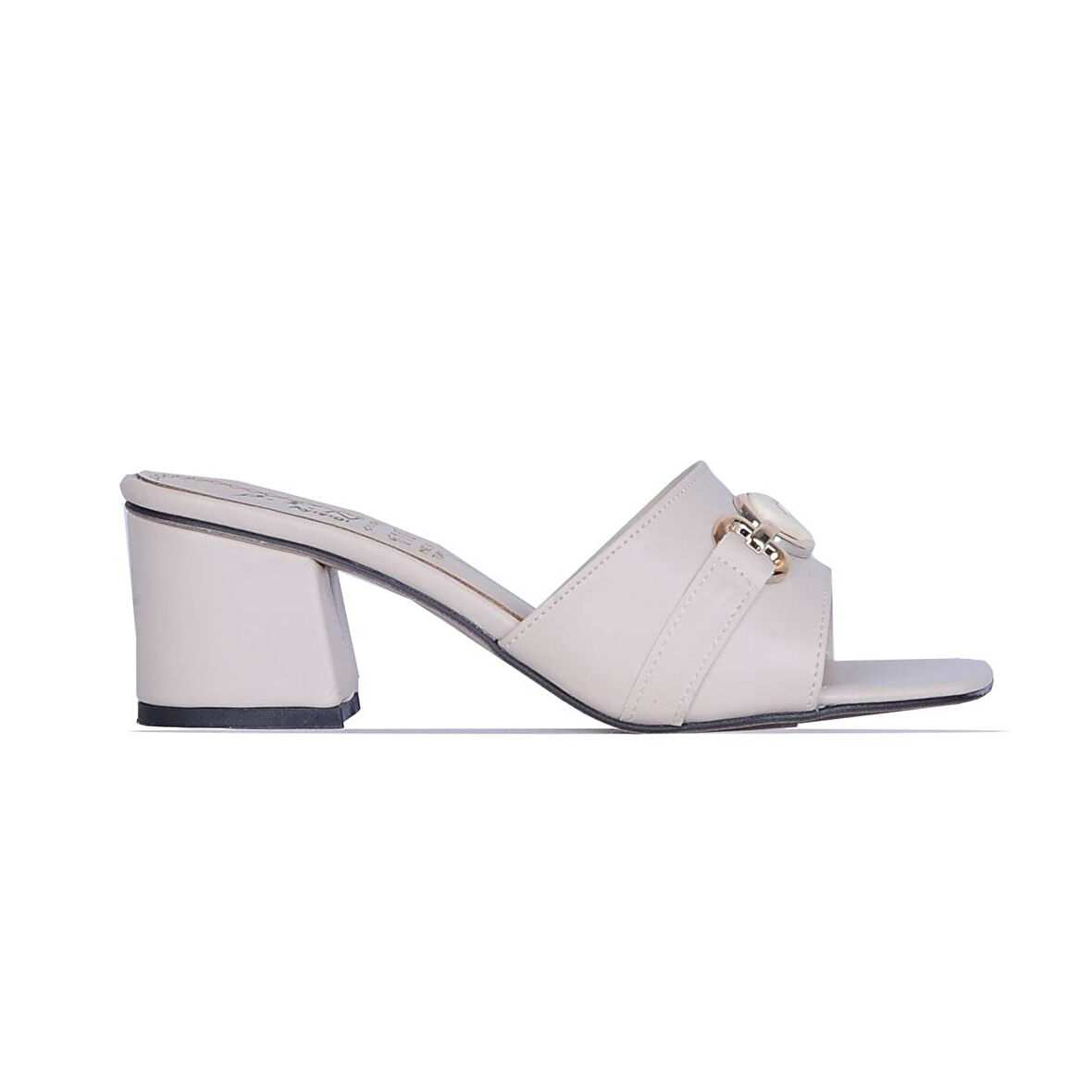 Ayakcenter By13 Ayışığı Kadın 6Cm Topuklu Terlik