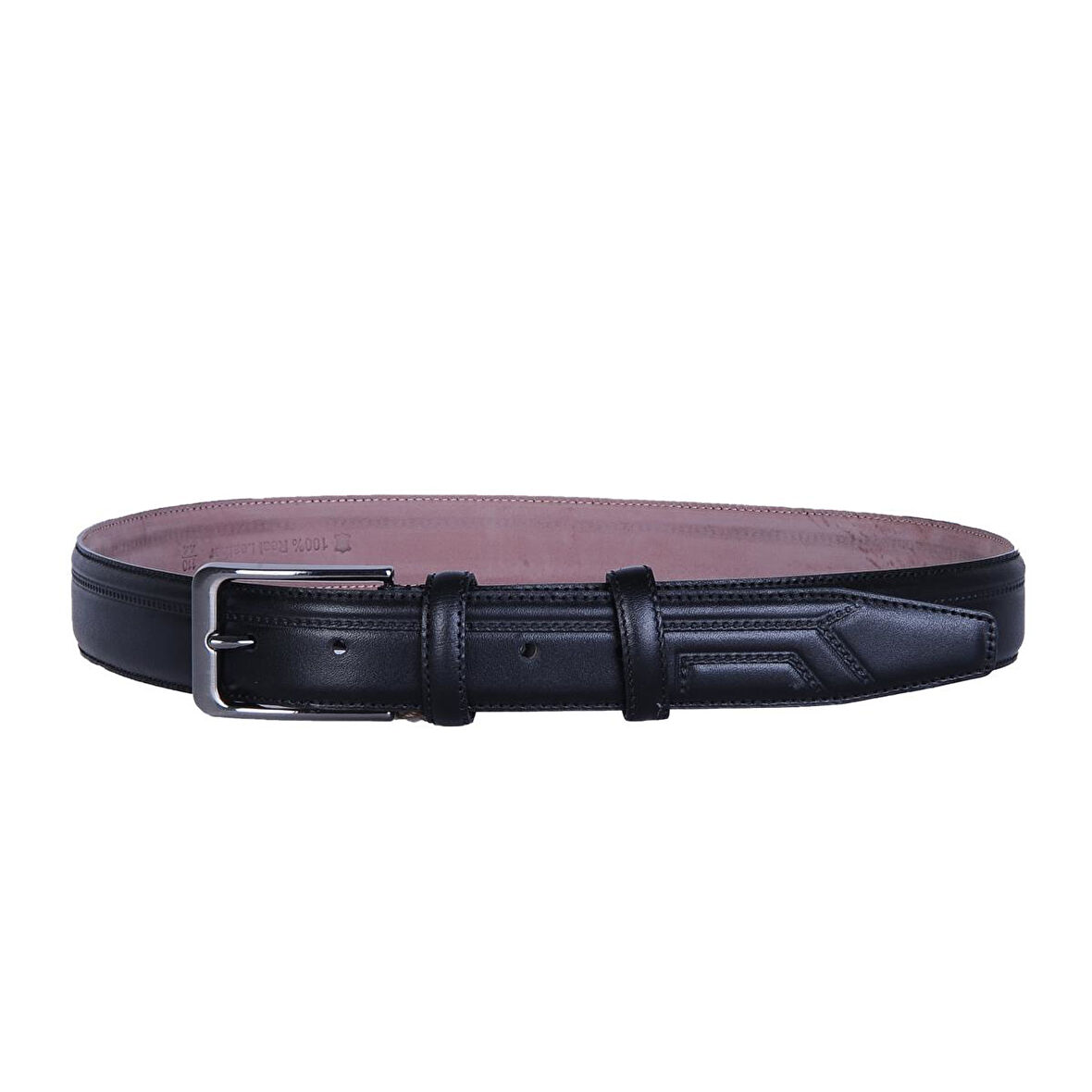 Skuaıter 26-Çakır Siyah %100 Deri Erkek Kumaş Kemer