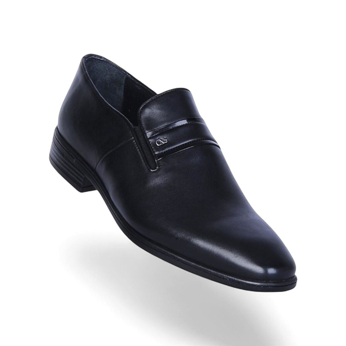 Censay 447 Siyah Antik Kauçuk %Deri Erkek Klasik Ayakkabı