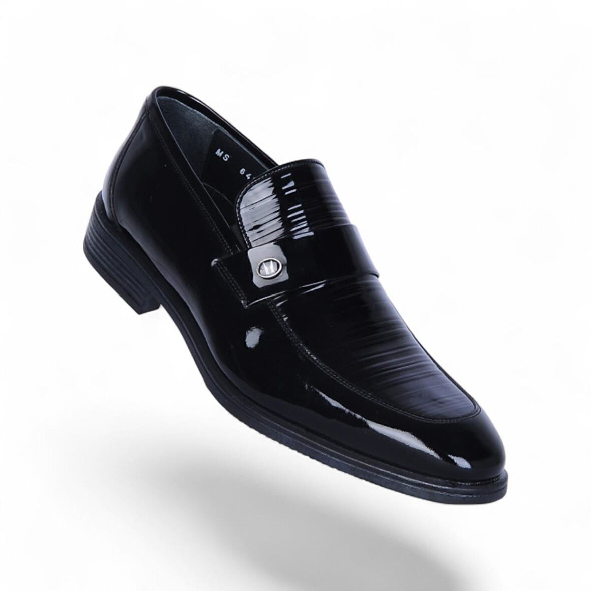 Censay 641 Siyah Rugan Kauçuk %Deri Erkek Klasik Ayakkabı