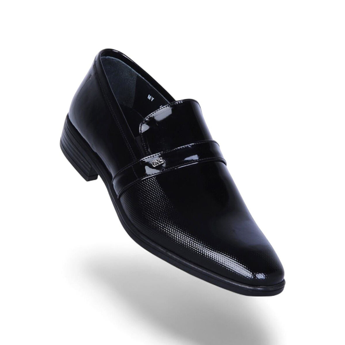 Censay 479 Siyah Rugan Kauçuk %Deri Erkek Klasik Ayakkabı