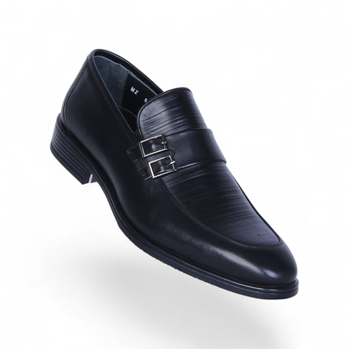 Censay 631 Siyah Antik Kauçuk %Deri Erkek Klasik Ayakkabı