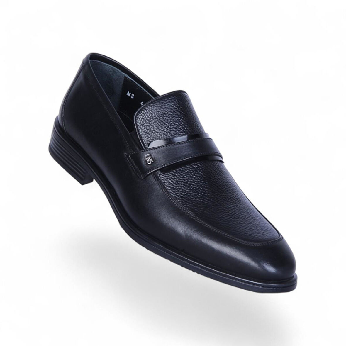 Censay 420 Siyah Maçka Kauçuk %Deri Erkek Klasik Ayakkabı