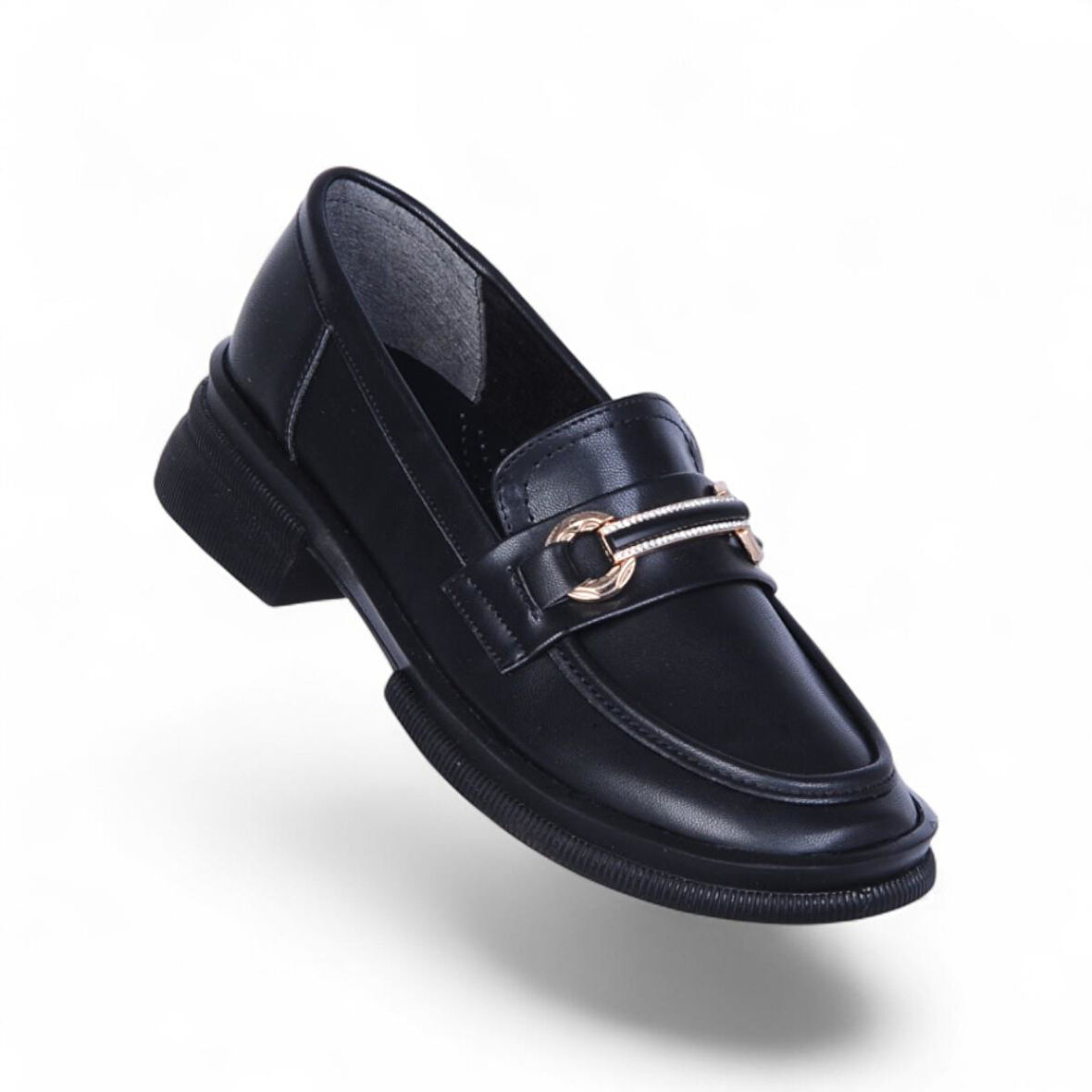 Ayakcenter Nhr2 Siyah Kadın Loafer Ayakkabı