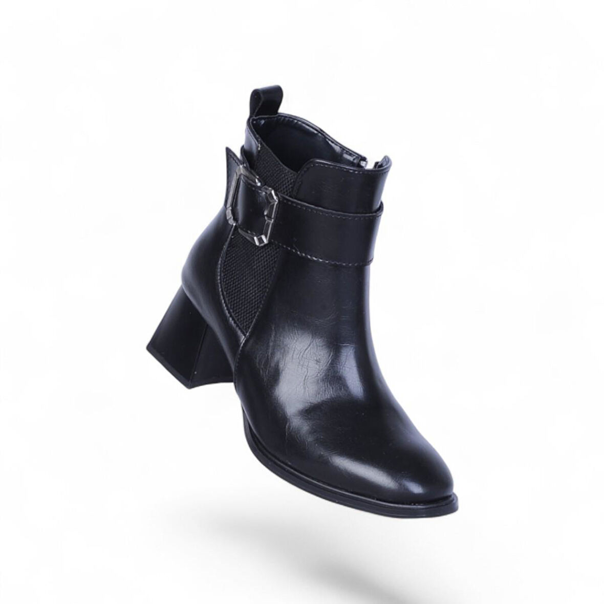 Scarletta S15 Cilt Siyah 7Cm Kadın Topuklu Bot