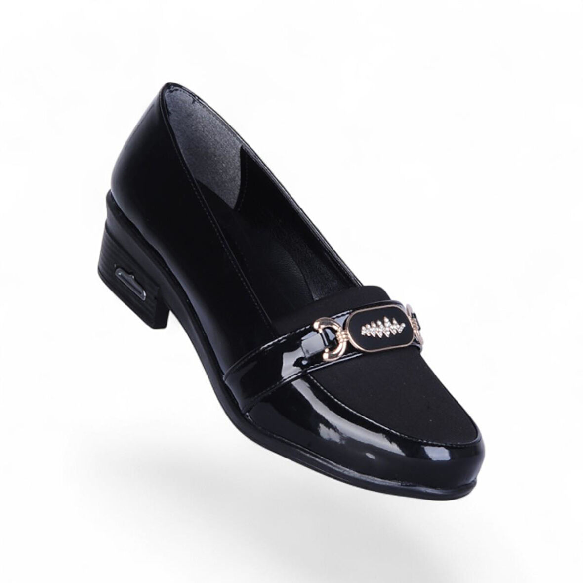 Ayakcenter Esrc-605 Siyah Kadın 3Cm Topuklu Ayakkabı