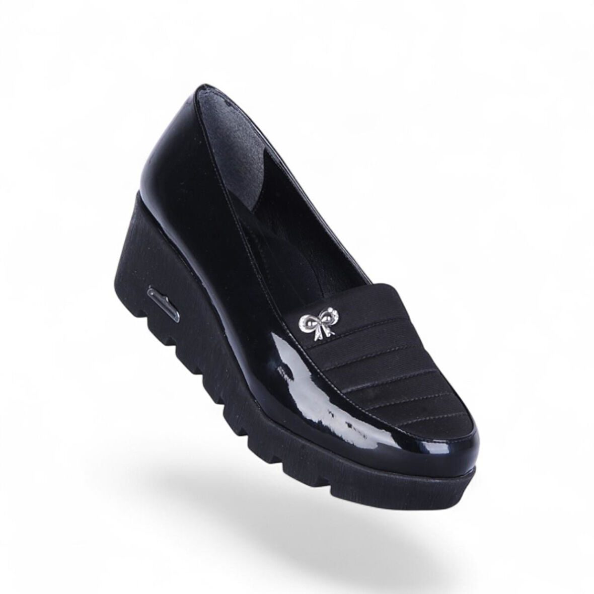 Ayakcenter Esrc-607 Siyah Kadın 7Cm Topuklu Ayakkabı