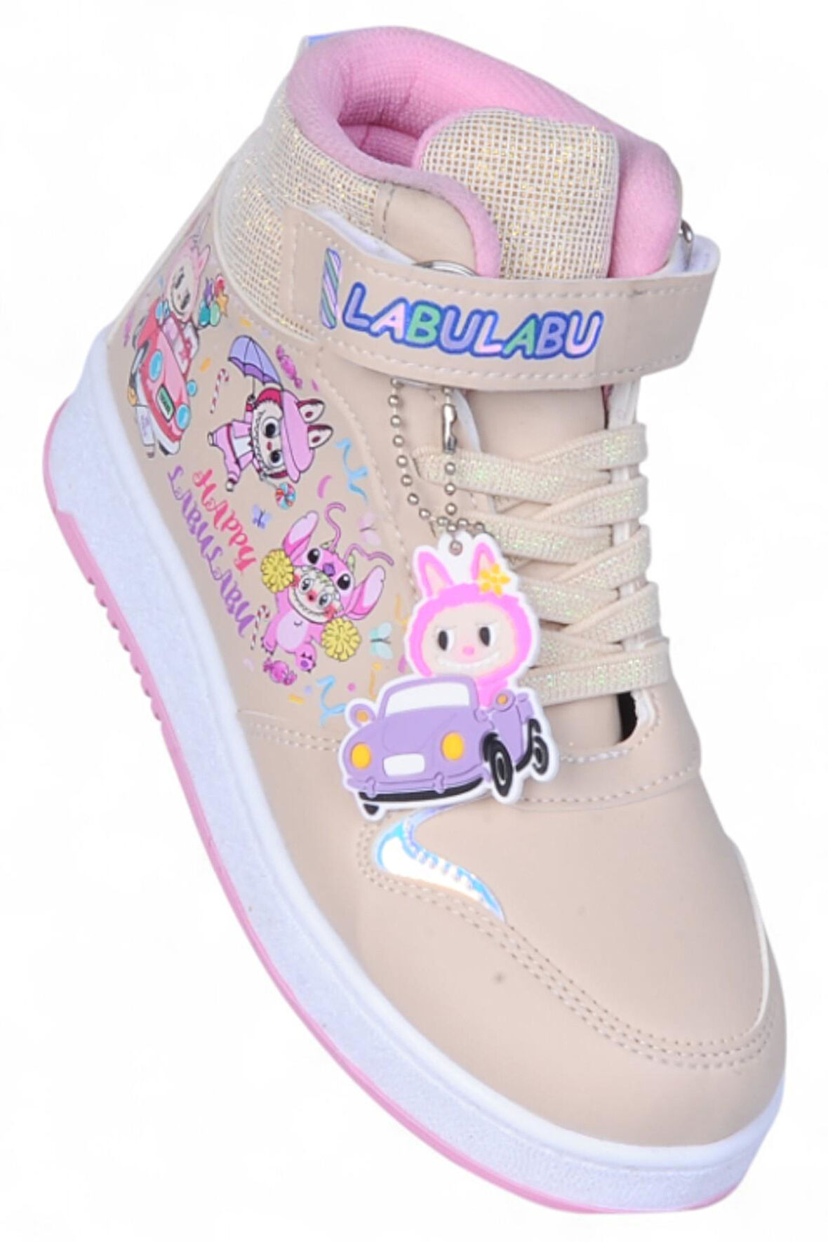 Prokids 4444 Bej Cırtlı Boğazlı Kız Çocuk Spor Ayakkabı