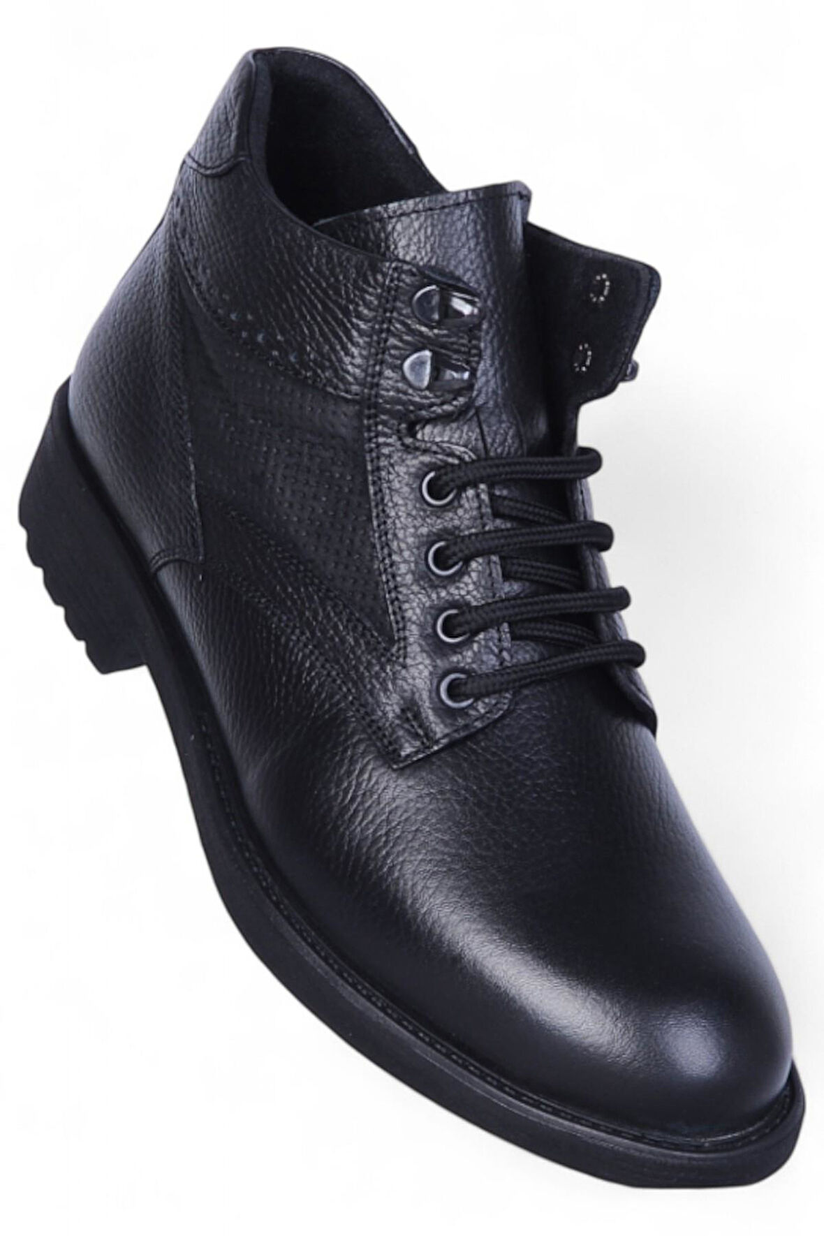 Crısso B482 Siyah Kauçuk %100 Deri Erkek Bot Ayakkabı