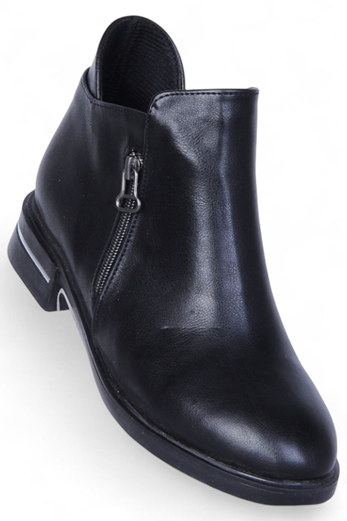 Ayakcenter By16 Cilt Siyah Ayışığı Kadın Düz Bot