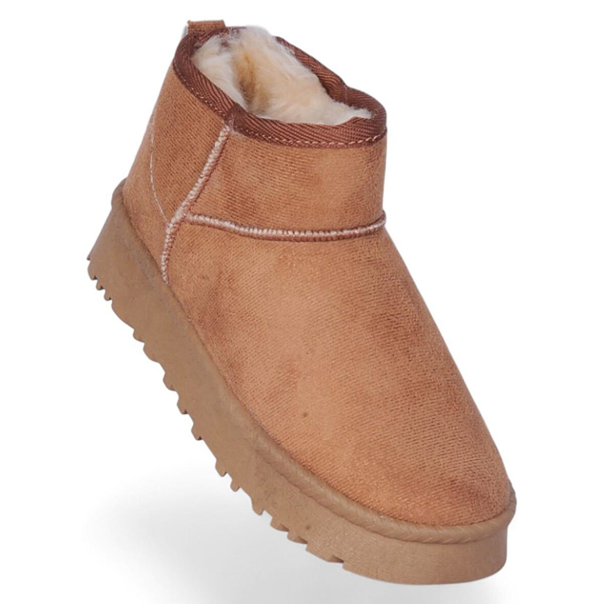 Skuaıter Rida Taba Kadın İçi Kürklü Düz Bot