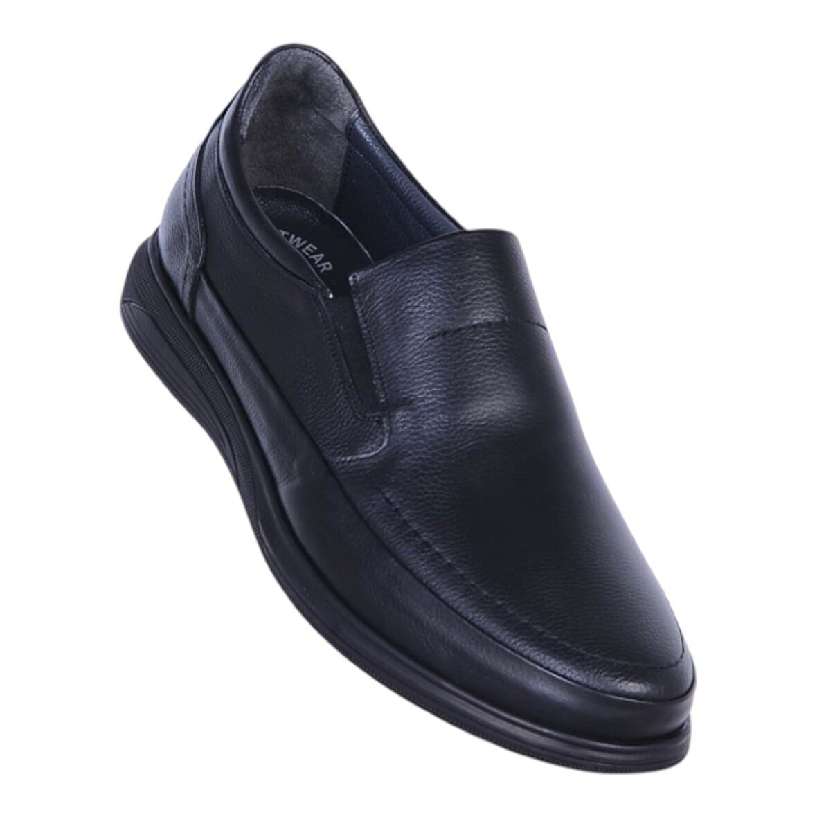 Alme 3003 Siyah Kauçuk Erkek Deri Casual Ayakkabı