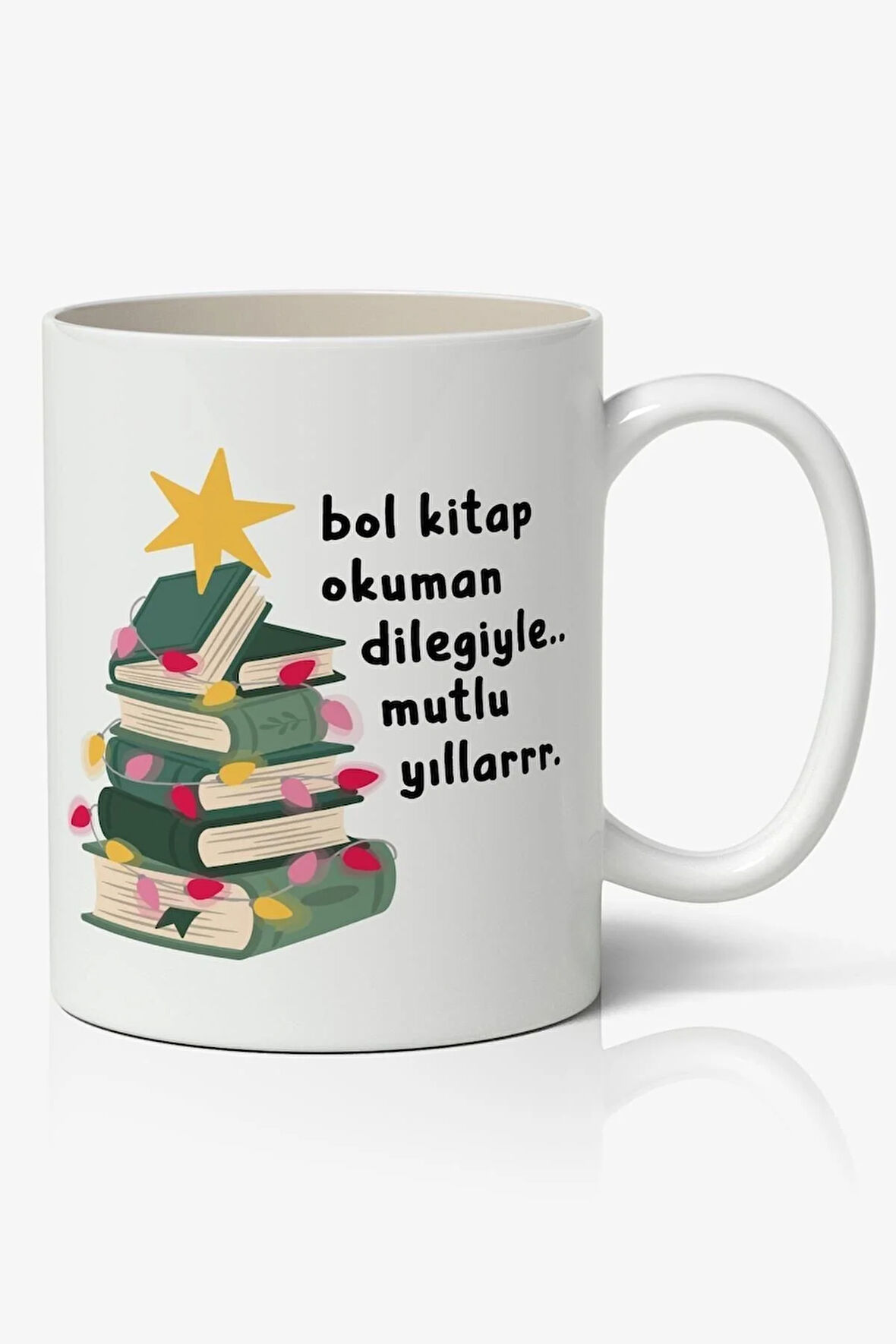 Kişiye Özel Yılbaşı Yeni Yıl Christmas Temalı Beyaz Kupa Bardak Sevgiliye Arkadaşa Hediye v4