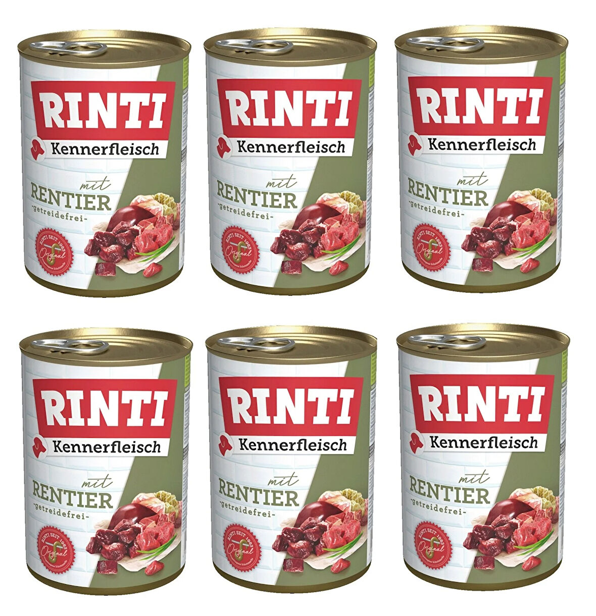 Rinti Geyik Etli Gurme Köpek Konservesi 400 Gr. X 6 Adet