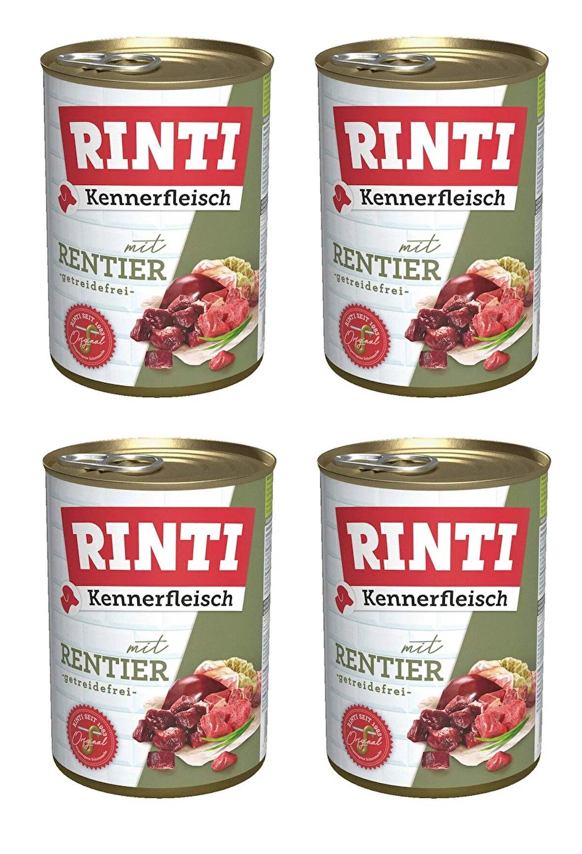 Rinti Geyik Etli Gurme Köpek Konservesi 400 Gr. X 4 Adet