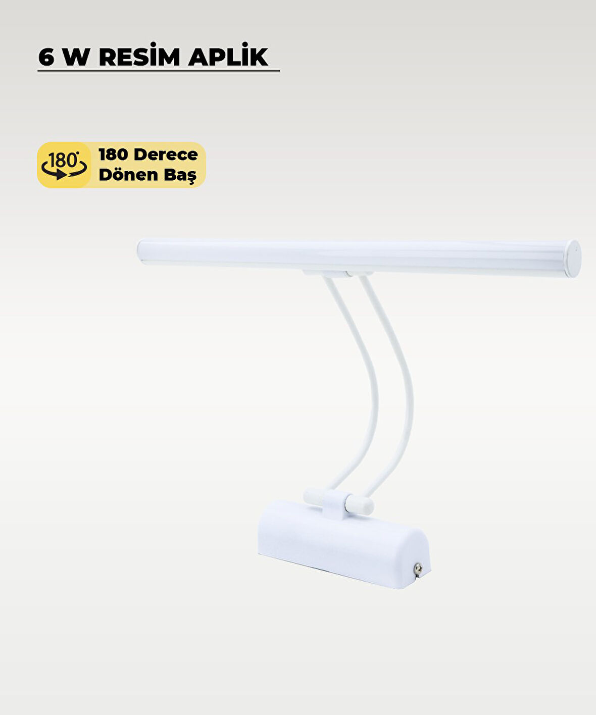 6W Beyaz Flüt Aplik 3200K (Sarı Işık)