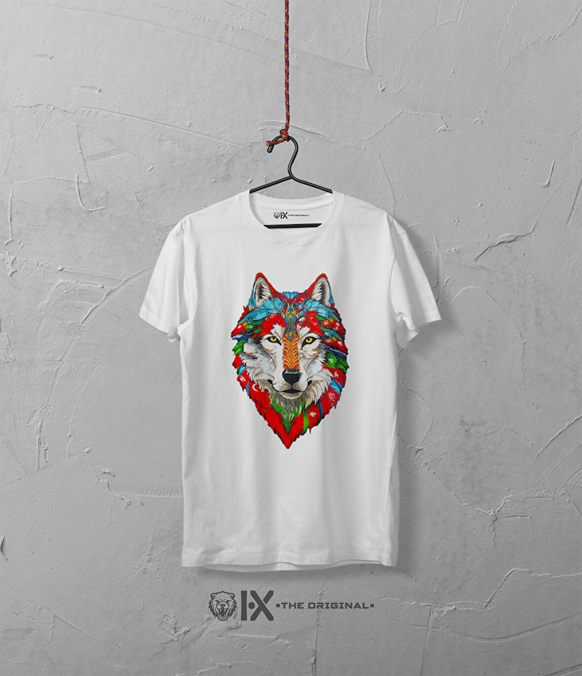 Kurt Sembollü Türk Devletleri Baskılı Oversize T-Shirt
