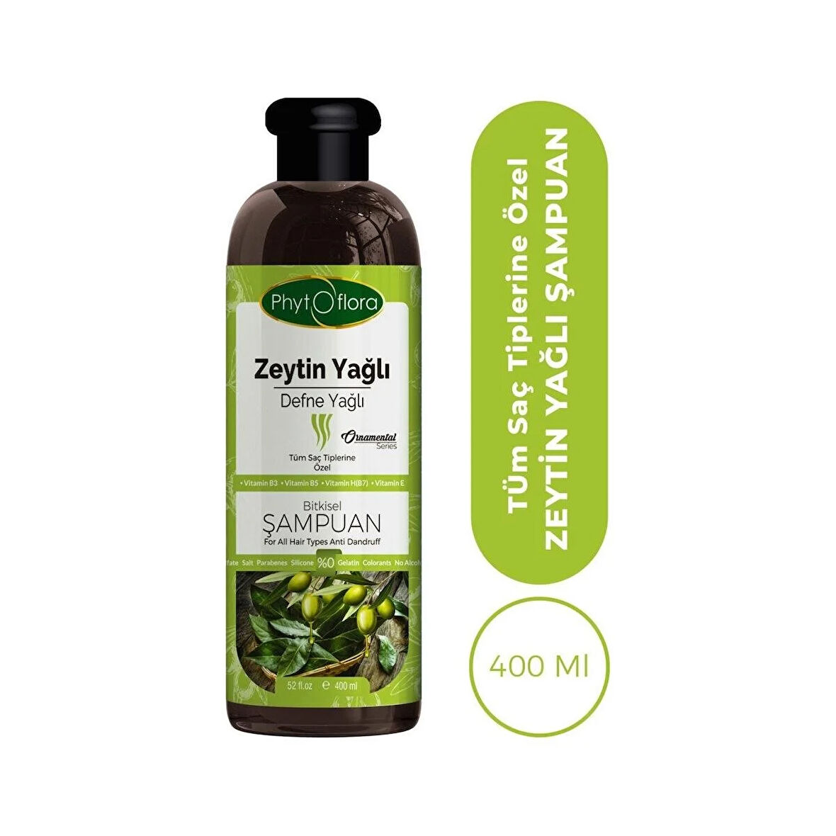 Phytoflora Zeytin Yağlı Defne Yağlı Bitkisel Şampuan 400 ML