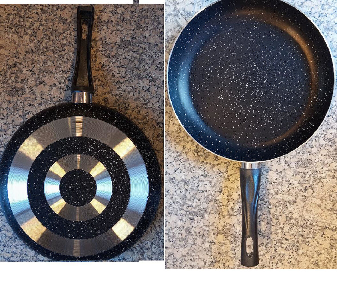 Granit Kaplama 28 cm tava yanmaz yapışmaz ev öğrenci Tavası