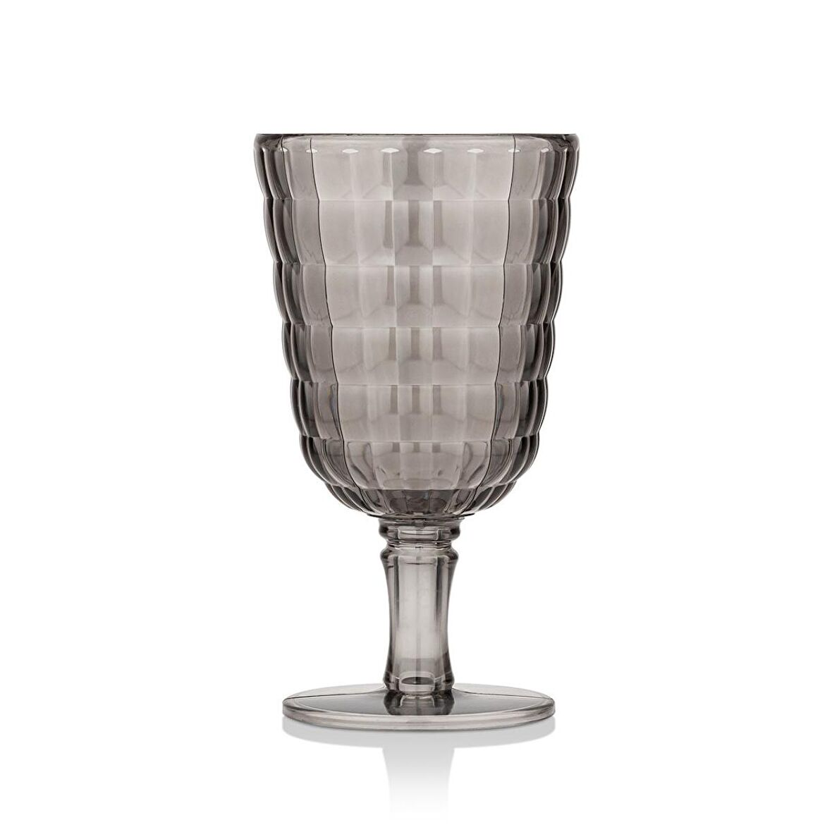 Akrilik Füme Tekli Kadeh & Su Meşrubat Kahve Yanı Bardağı 450 ml ( Cam Değildir )