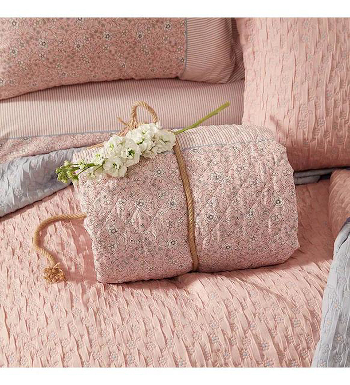 APRİCİTAS ÇİFT KİŞİLİK WİNTER BATTANİYELİ NEVRESİM TAKIMI SEİNA PUDRA