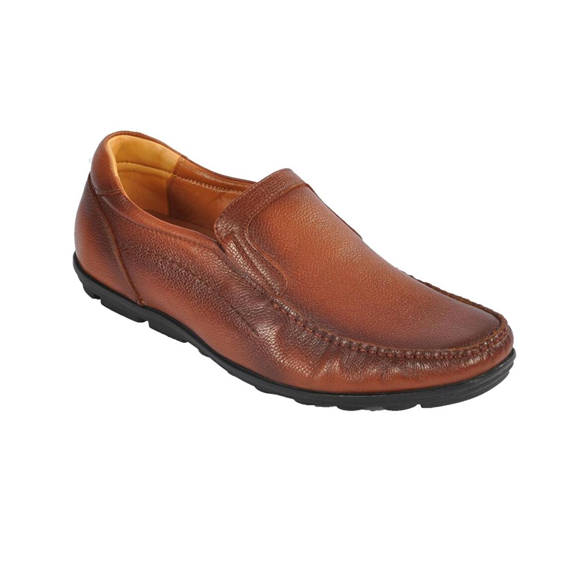Ayakmod 9104 Hakiki Deri Taba Erkek Slip On Ayakkabı