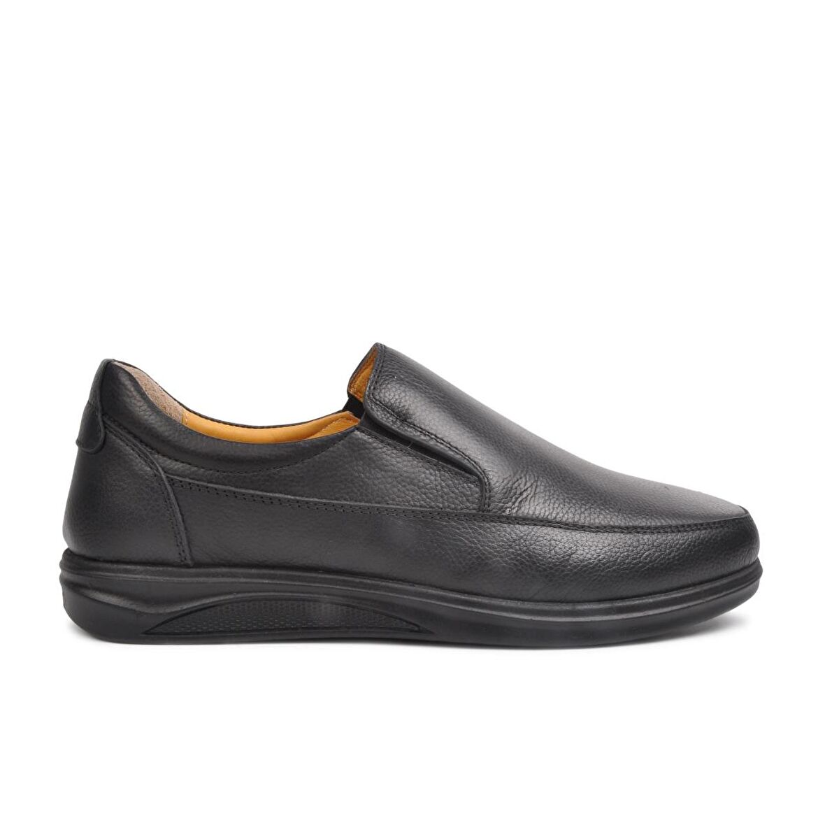 Ayakmod 472 Siyah Erkek Hakiki Deri Slip On Ayakkabı