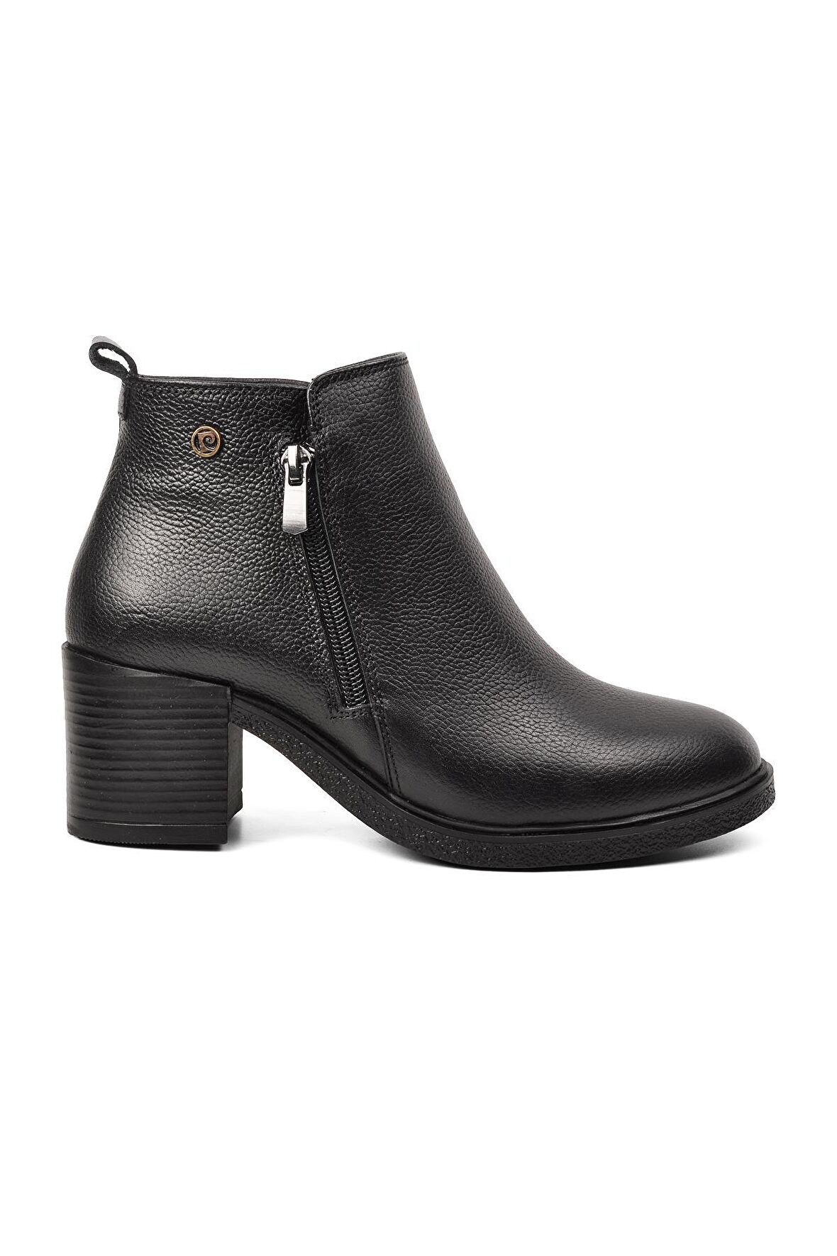 Pierre Cardin Pc-52025 Siyah Hakiki Deri Topuklu Kadın Bot
