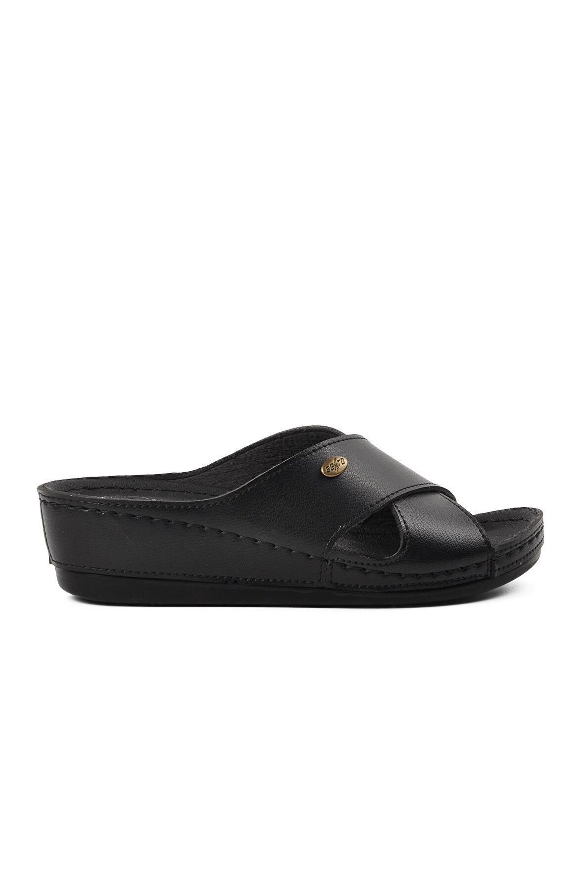 Ayakmod Bento 15.032 Siyah Kadın Dolgu Topuk Terlik