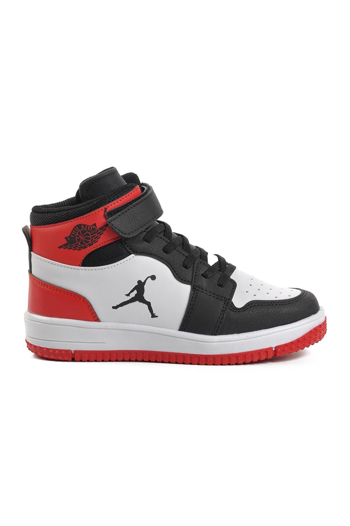 Cool Haykat Uzun-F Siyah-Kırmızı Çocuk Hi Sneaker