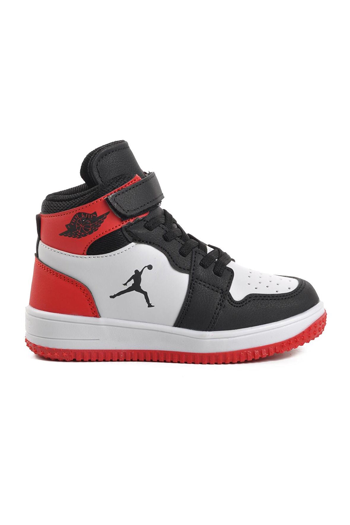 Cool Haykat Uzun-P Siyah-Kırmızı Çocuk Hi Sneaker