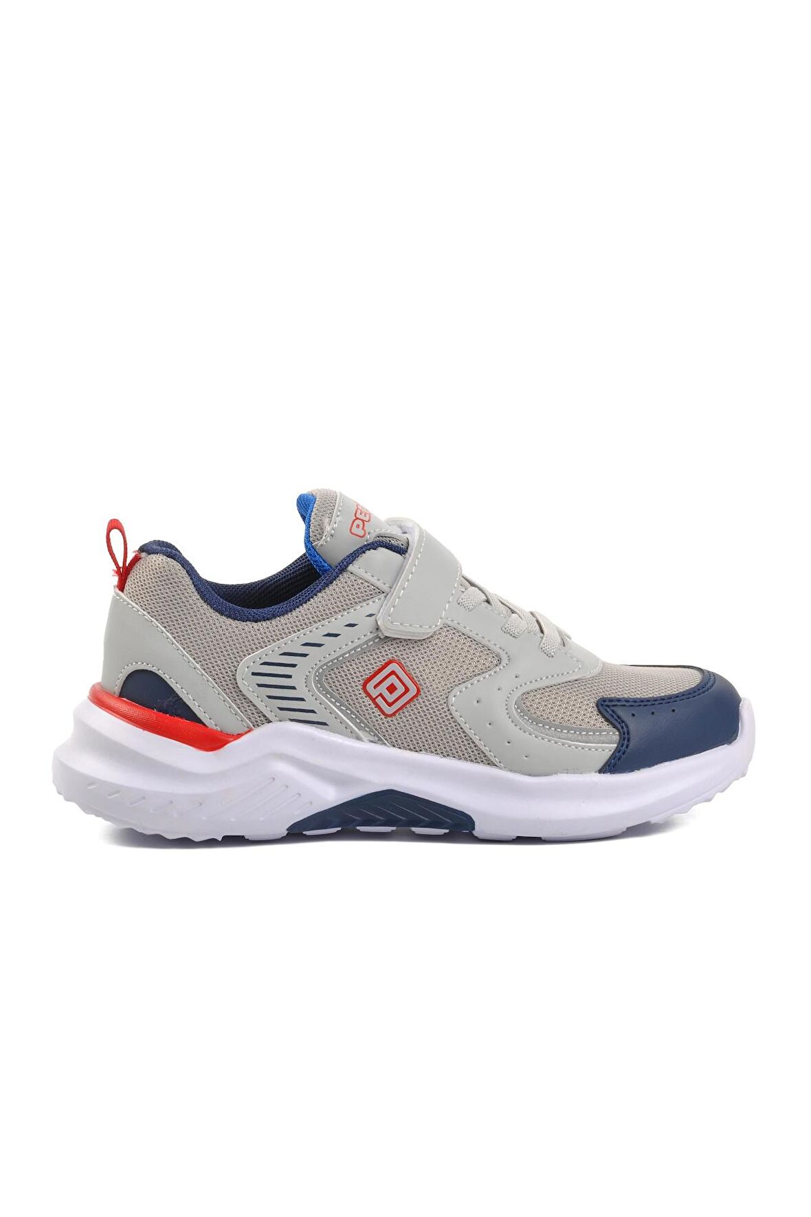 Pepino 1425-F Buz-Lacivert-Kırmızı Cırtlı Çocuk Spor Ayakkabı