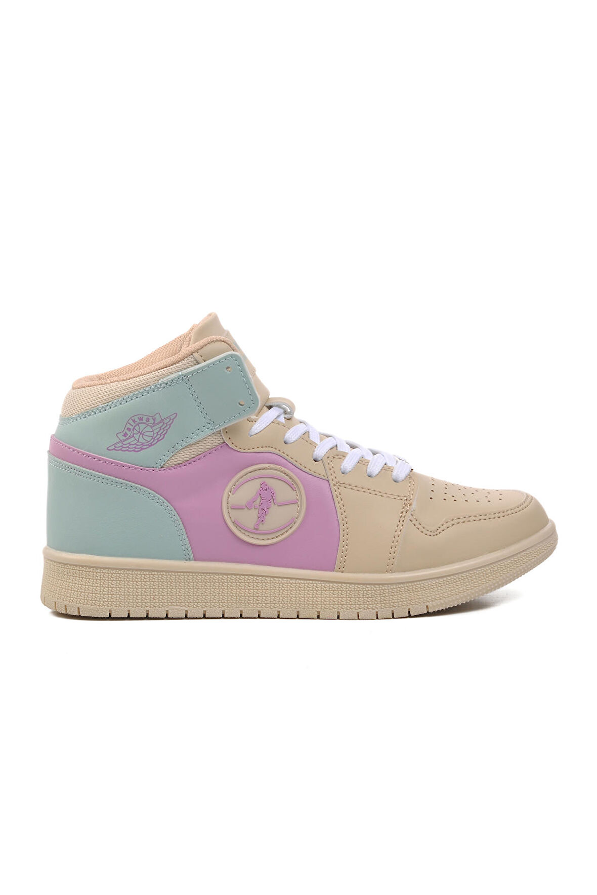 Walkway Sloga Hı Bej-Lila-Yeşil Unisex Hi Sneaker