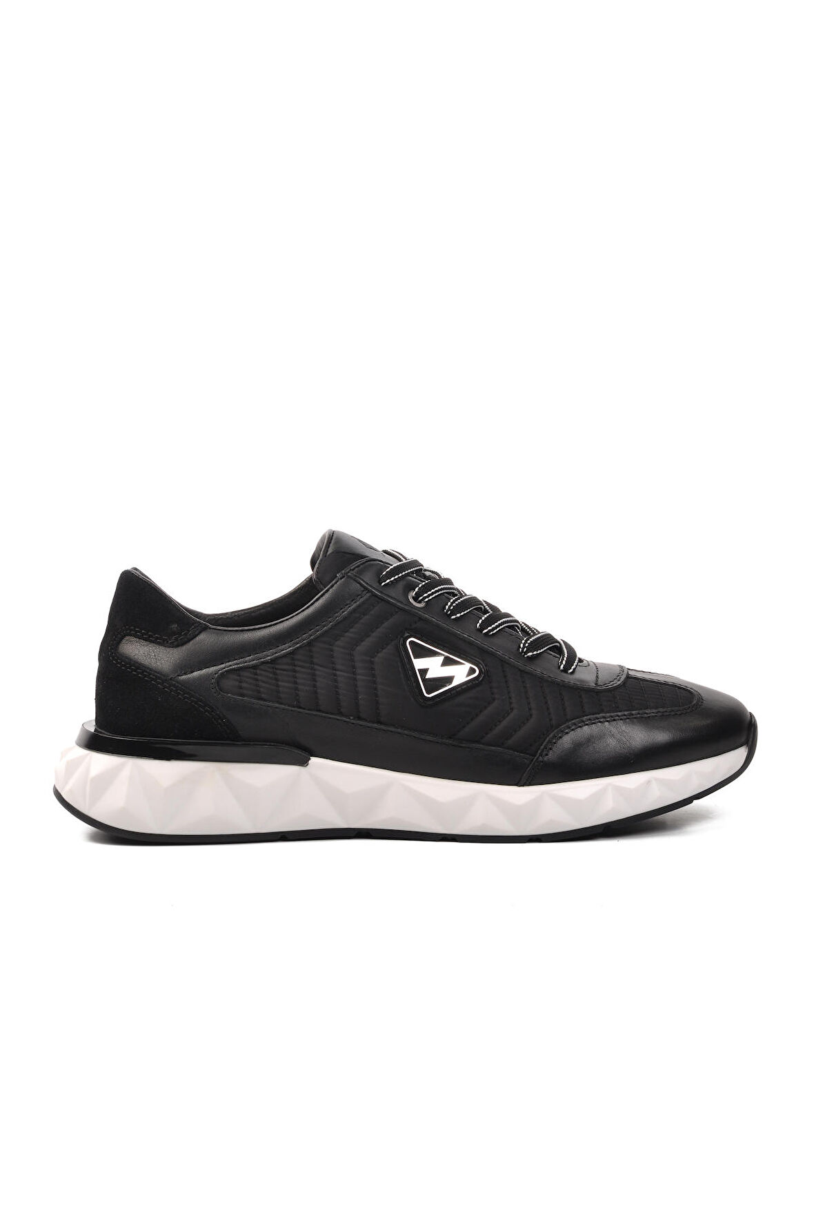 Marcomen 152-19498 Siyah-Beyaz Hakiki Deri Erkek Sneaker