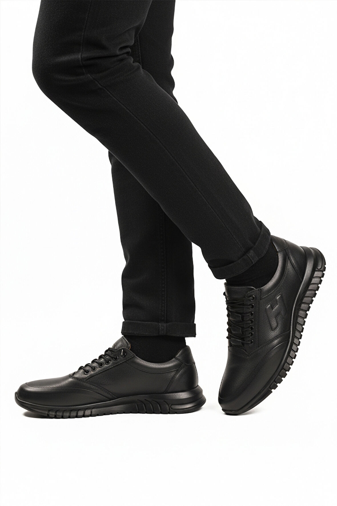 Siyah Bağcıklı Deri Jel Taban Anatomik Erkek Casual Ayakkabı 315 M