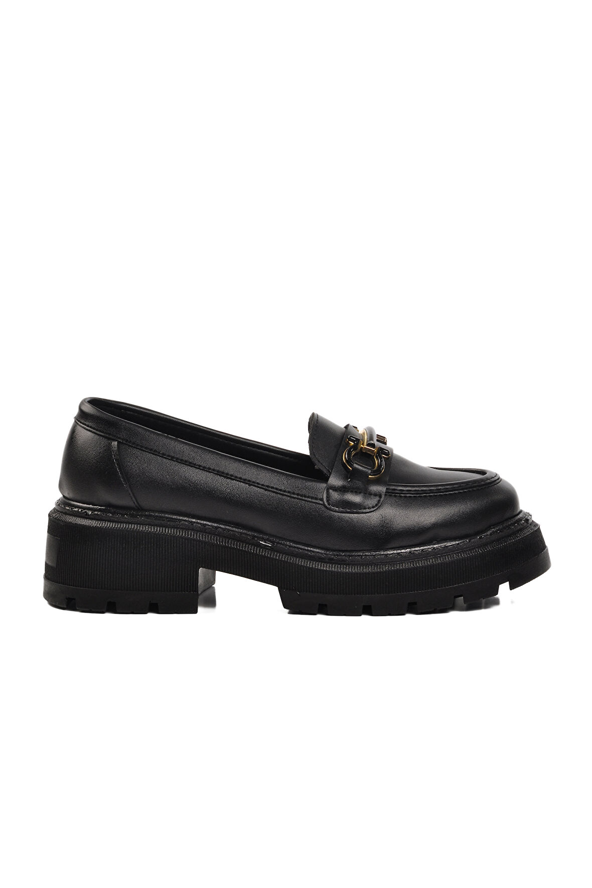 Ayakmod 572377 Siyah Cilt Kadın Günlük Ayakkabı